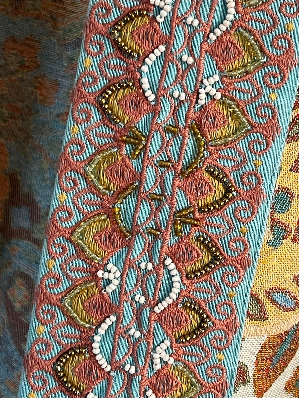 Soft Surroundings - Paisley Tapestry Open Kimono Verrado Jacket, Great Condition - Picture 4 of 12
